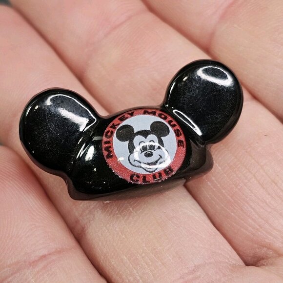 1950s Disney Mickey Mouse Club Ears Hat Pin Rare Must Have! USA RN Koch Inc VTG - Picture 1 of 6